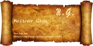 Meitner Gida névjegykártya